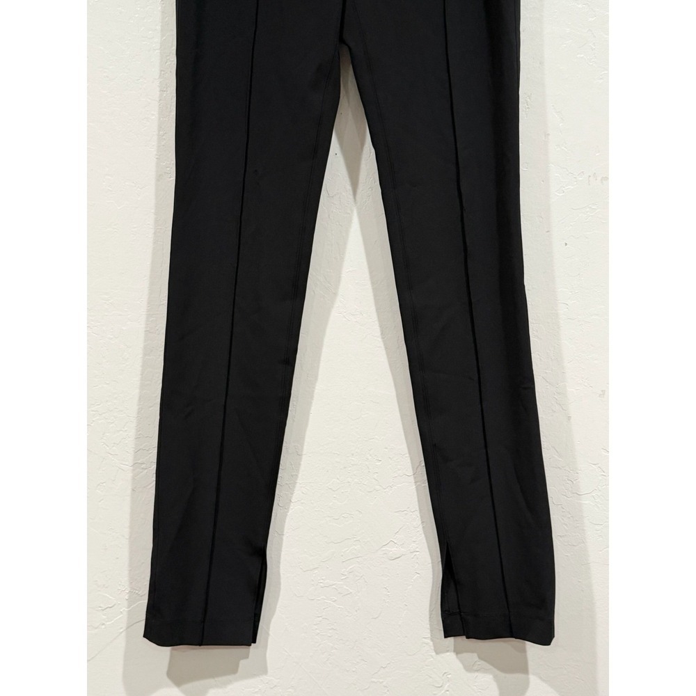 Helmut Lang Black Pintuck Slim Leg Pants Side Slit Ankle Trousers Size Medium - Picture 7 of 10